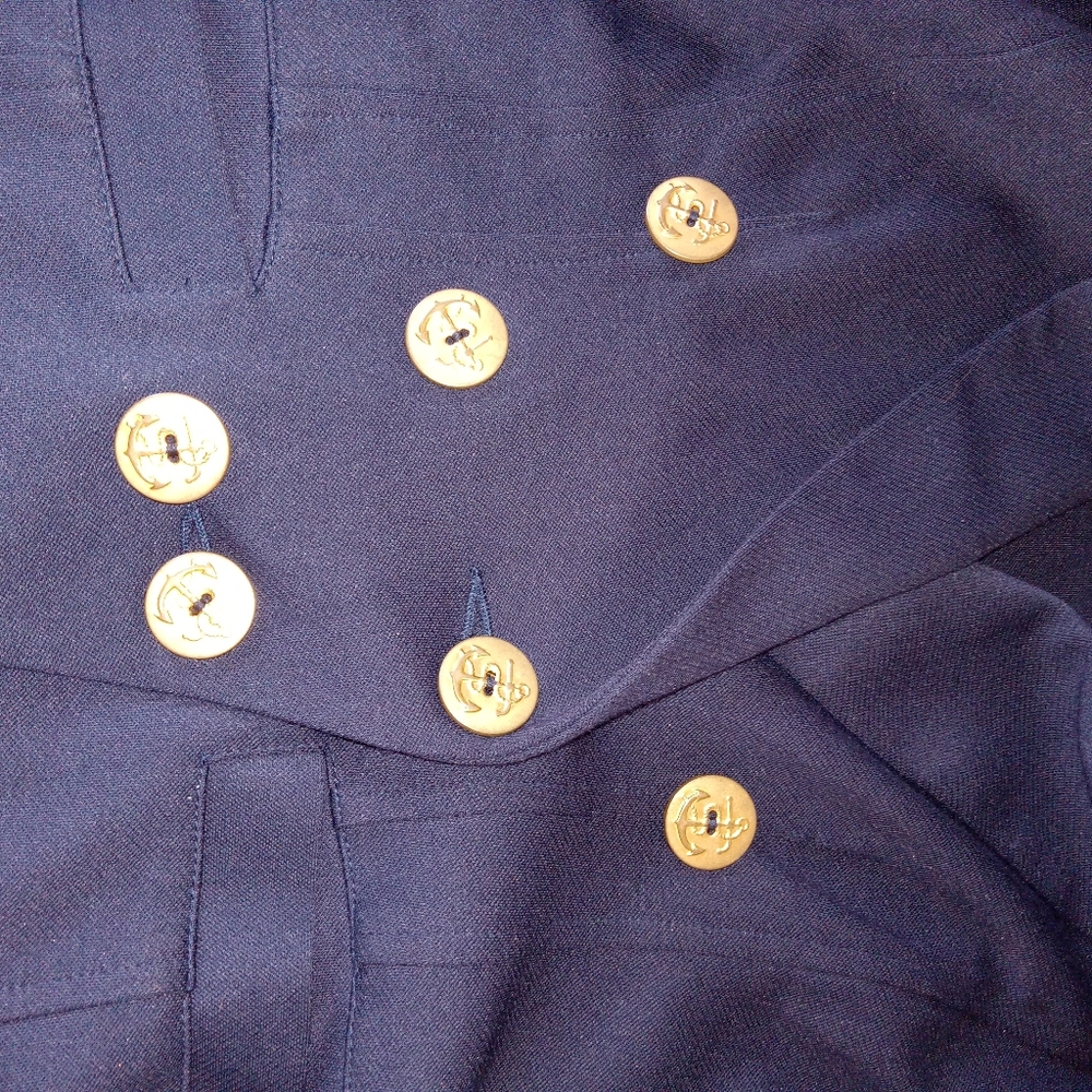 Cabi Navy Double Breasted Nautical Blazer 6 - Picture 8 of 12